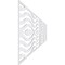 Ekena Millwork Set of Four Panels for 94 1/2"W x 24 1/4"H Parker Fretwork Wainscot Wall Paneling WPKP12X01X47PKR - alternate 5